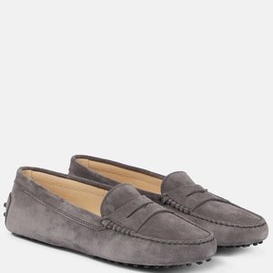 Tod's Gommino Driving Shoe Suede Grey US 8